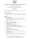 Notice of race, Martinique Cata Raid 2027 - Raid World Championnship
