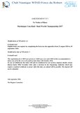 AMENDEMENT N&deg;1 To Notice of Race